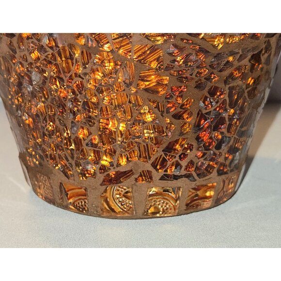 Pharaoh's Treasure glass crackle Copper Fragrance Lamp by Sophia's - Picture 7 of 9